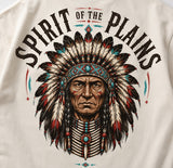 Men's Off-white Red Indians printed Oversized T-shirt - Premium Cotton