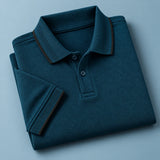 Men's Teal Blue Regular Polo T-shirt - Premium Cotton