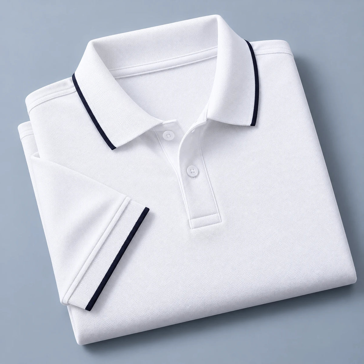 Men's White Regular Polo T-shirt - Premium Cotton