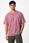 Men’s Dusty Rose Acid Wash Oversized T-Shirt – Premium French Terry