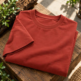 Men’s Rust Plain Oversized T-Shirt – Premium Cotton