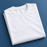 Men's White Regular Round Neck T-shirt - Premium Cotton