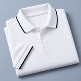 Men's White Regular Polo T-shirt - Premium Cotton